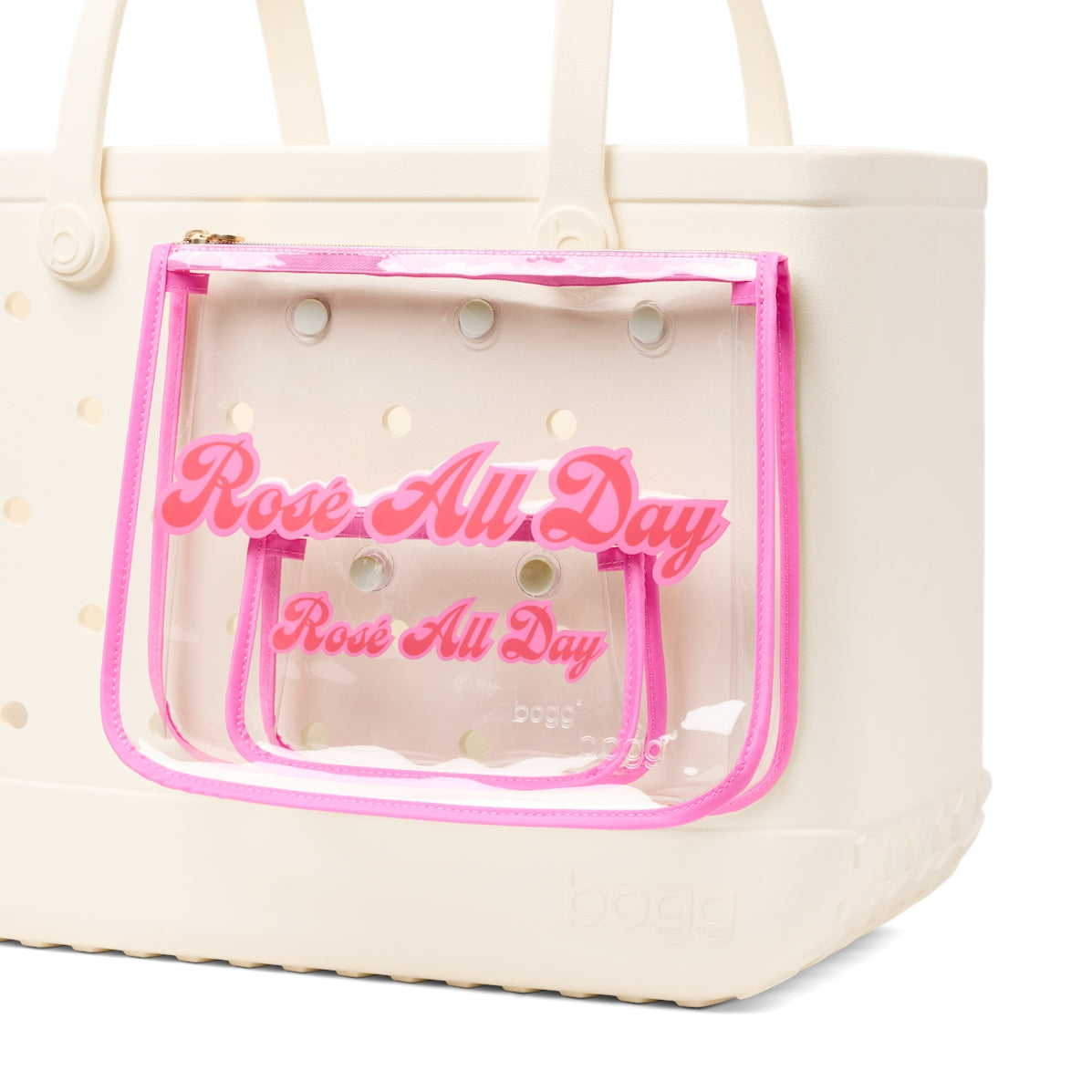 Bogg Bag Decorative Insert Rose All Day Coastal Travel Beach Bag Flexible Washable Deep Storage Interior for Cruise Travel