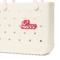 Bogg Bit Love Easy Clean Rubber Tote Sandproof Sandproof with Extra Storage Compartments for Water Sports Travel Organizer Vacation Essentials for Women