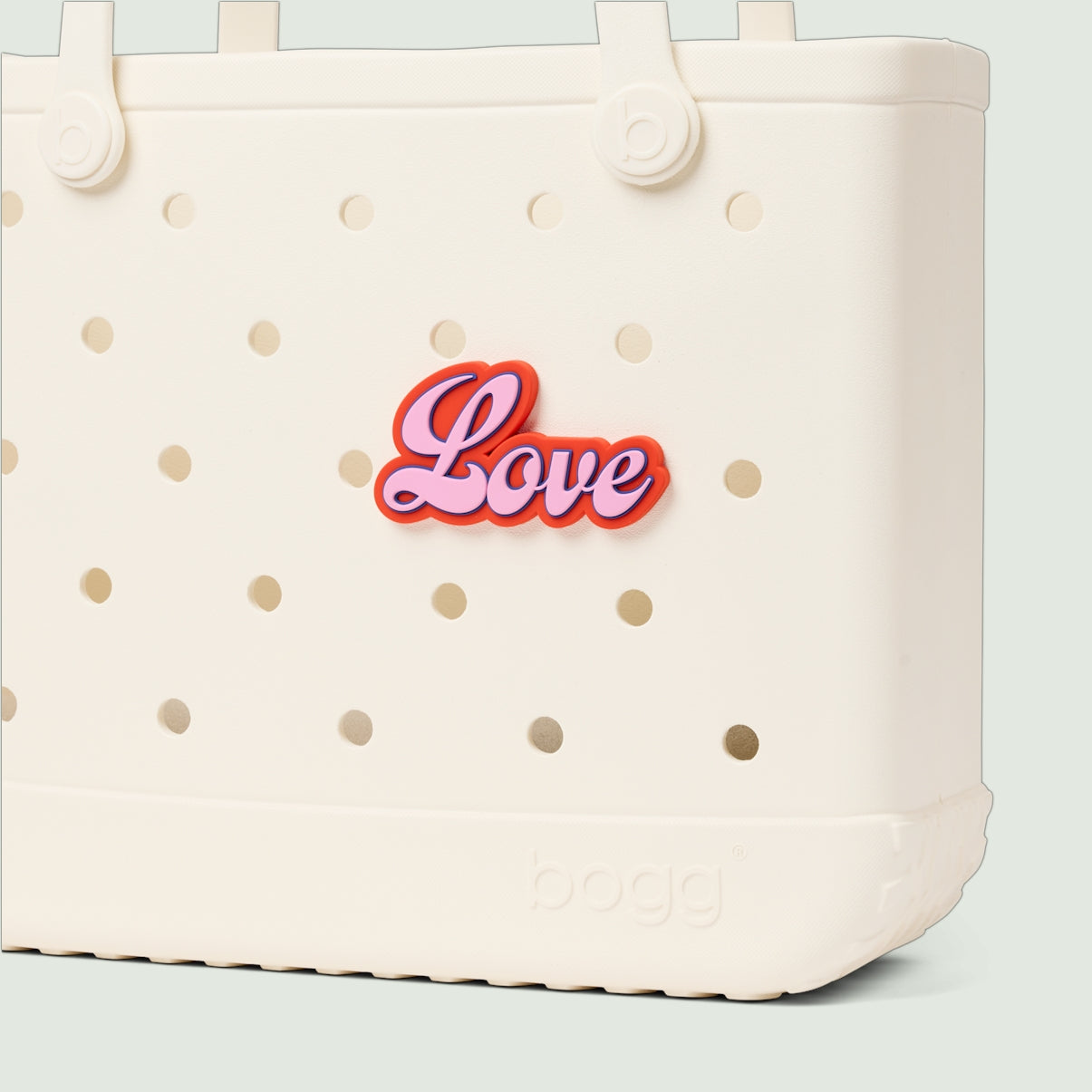 Bogg Bit Love Heavy Duty Rubber Beach Bag Tip Resistant Durable with Easy Clean Surface for Camping Trips Travel Organizer Vacation Essentials for Women