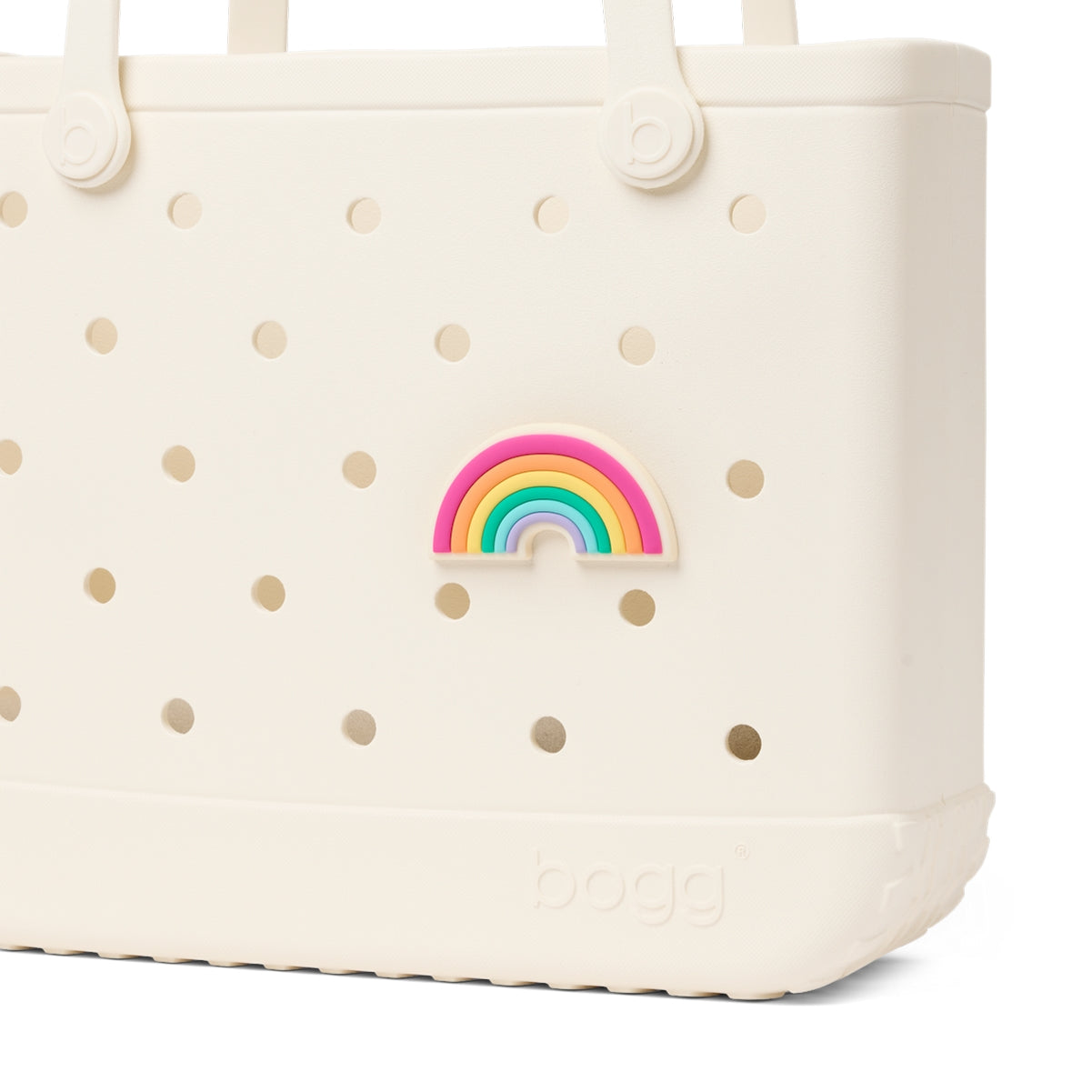 Bogg Bit Rainbow Sand Resistant Beach Storage Bag Tip Resistant Tip Resistant with Spacious Interior for Beach Vacation Travel Organizer Vacation Essentials for Women