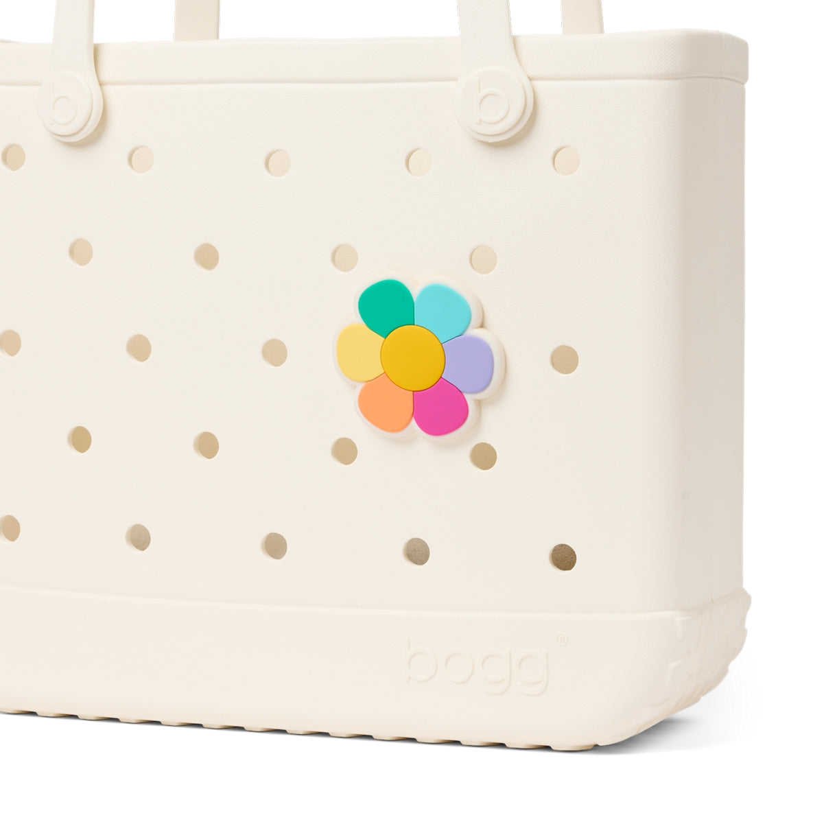 Bogg Bit Flower Power Outdoor Leisure Organizer Modern Tip Resistant Reinforced Grip Handles for Beach Holidays