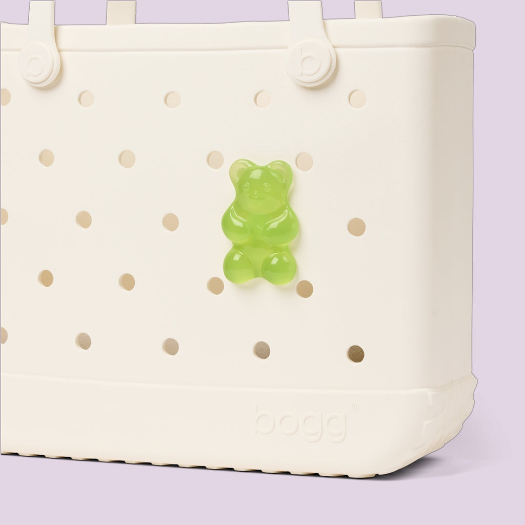 Bogg Bit Lime Gummy Bear Holiday Cruise Tote Functional Washable Open Top Access Access for Boat Excursions