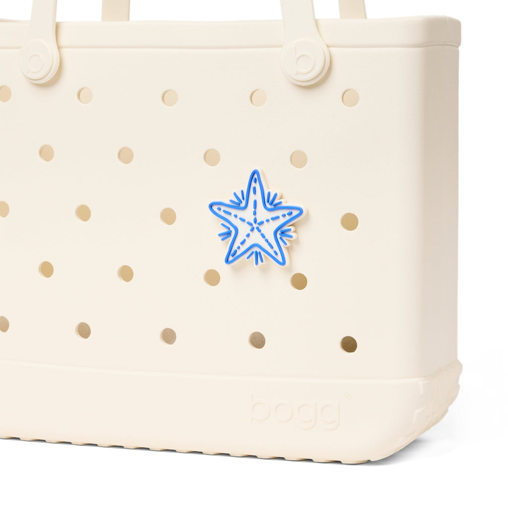 Bogg Bit Blue Starfish Vacation Gear Organizer Portable Tip Resistant Adjustable Shoulder Strap for Pool Activities