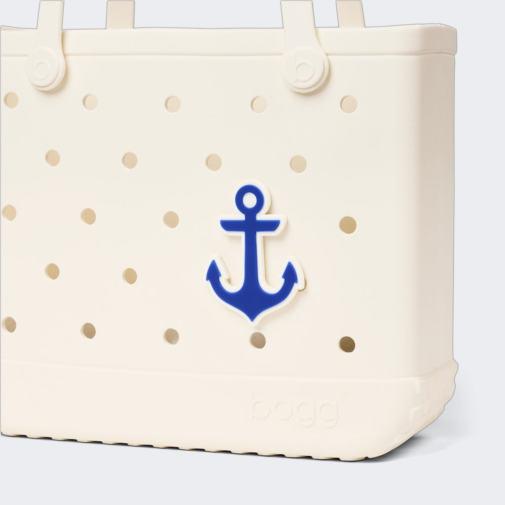 Bogg Bit Mykonos Blue Anchor Lake Day Waterproof Tote Portable Tip Resistant Waterproof Phone Pouch Included for Resort Vacations