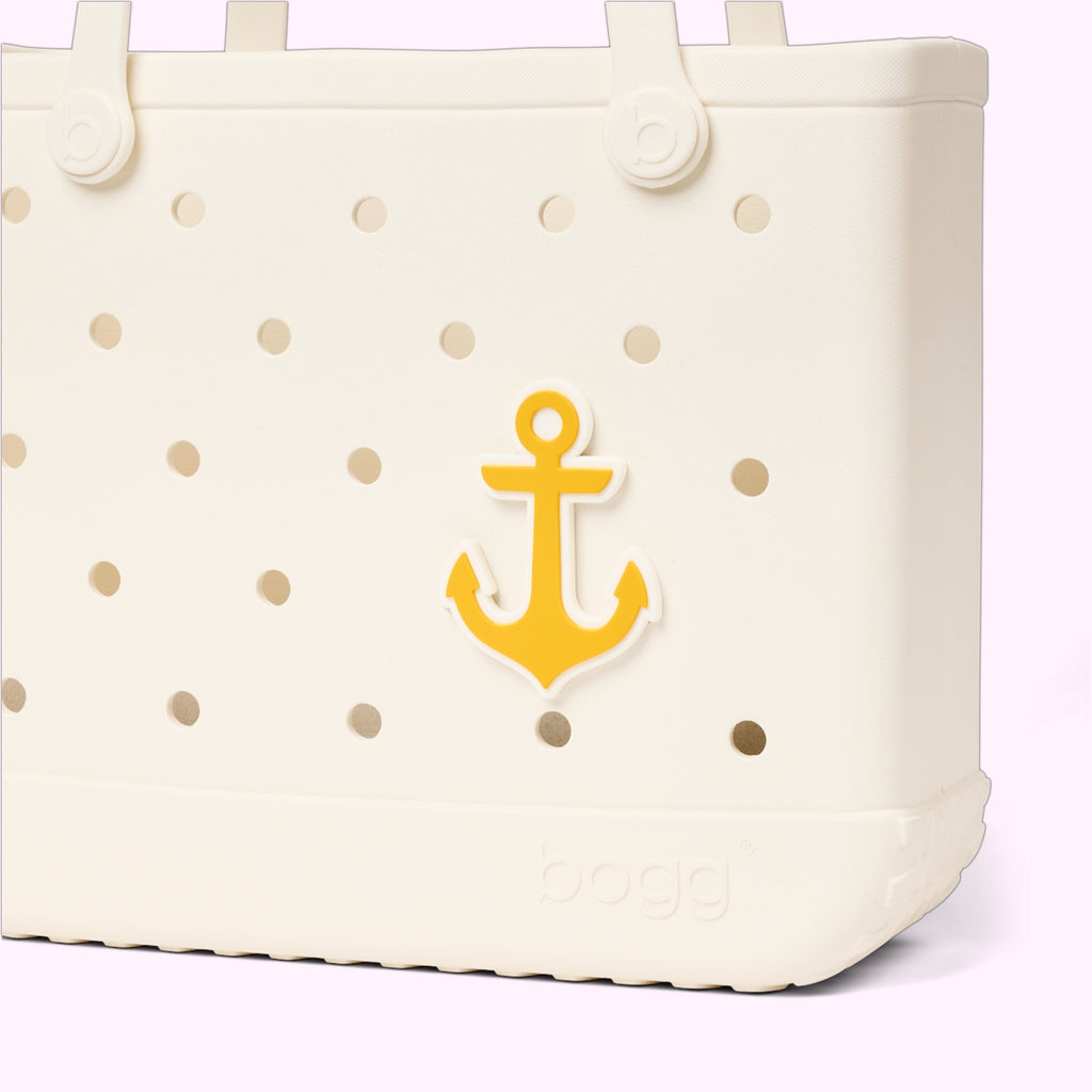 Bogg Bit Limoncello Yellow Anchor Weekend Getaway Beach Bag Durable Lightweight with Non Slip Bottom for Resort Holidays Travel Organizer Vacation Essentials for Women