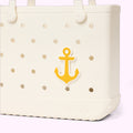 Bogg Bit Limoncello Yellow Anchor Weekend Getaway Beach Bag Durable Lightweight with Non Slip Bottom for Resort Holidays Travel Organizer Vacation Essentials for Women