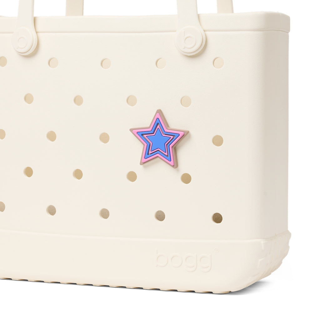 Bogg Bit Star Power Resort Vacation Beach Tote Easy Clean Washable with Non Slip Bottom for Beach Vacation Travel Organizer Vacation Essentials for Women