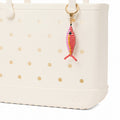 Bogg'd & Charmed Beaded Fish Coral/Pink Taffy Ocean Day Storage Tote Heavy Duty Sandproof Deep Storage Interior for Summer Adventures