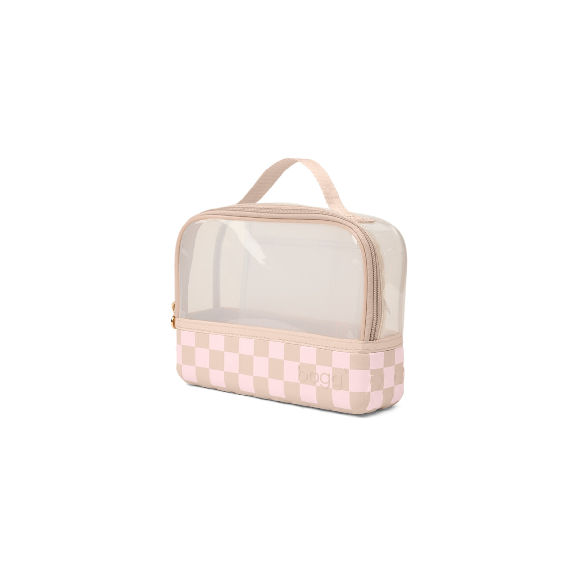 Boggs N' Ends Checkered Linen/ Pink Marshmallow Coastal Travel Beach Bag Luxury Oversized Adjustable Shoulder Strap for Weekend Travel