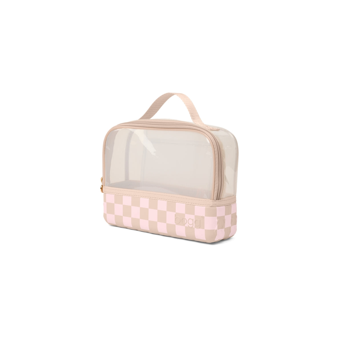 Boggs N' Ends Checkered Linen/ Pink Marshmallow Beach Club Waterproof Tote Luxury Waterproof Deep Storage Interior for Family Trips