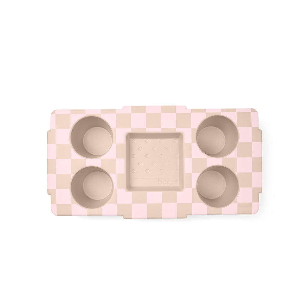 Top o' the Bogg to Ya Checkered Linen/ Pink Marshmallow Ocean Breeze Carryall Luxury Oversized Extra Wide Opening for Boat Excursions